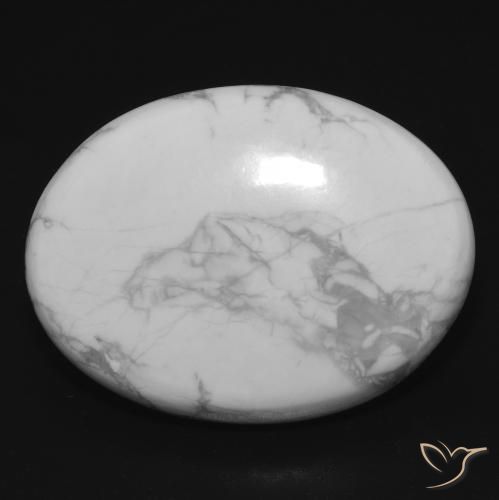 23.66ct Natural Blanco verdoso Howlita, Ovalada, Opaco