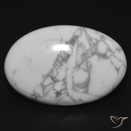 14.74ct Natural Blanco verdoso Howlita, Ovalada, Opaco