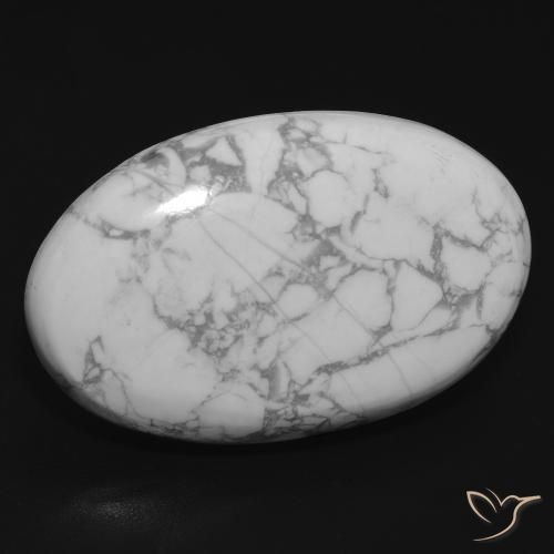 Howlita Blanco verdoso natural de 27.16 ct, Ovalada, Opaco