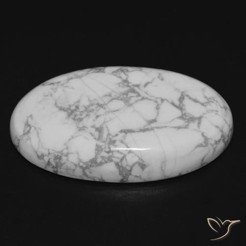 Howlita Blanco verdoso natural de 27.16 ct, Ovalada, Opaco