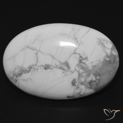 21.55ct Natural Blanco verdoso Howlita, Ovalada, Opaco