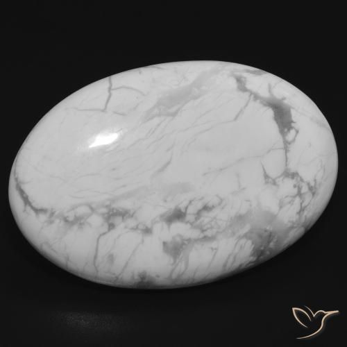 Howlita Blanco verdoso natural de 25.79 ct, Ovalada, Opaco