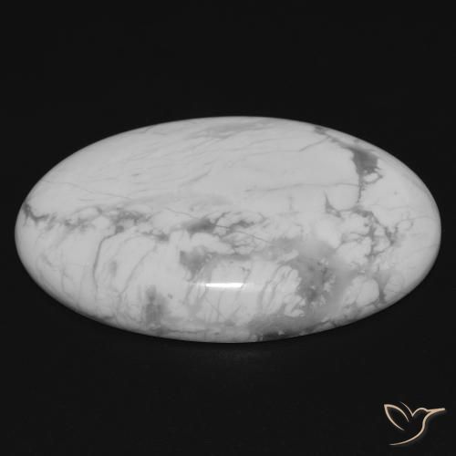 Howlita Blanco verdoso natural de 25.79 ct, Ovalada, Opaco