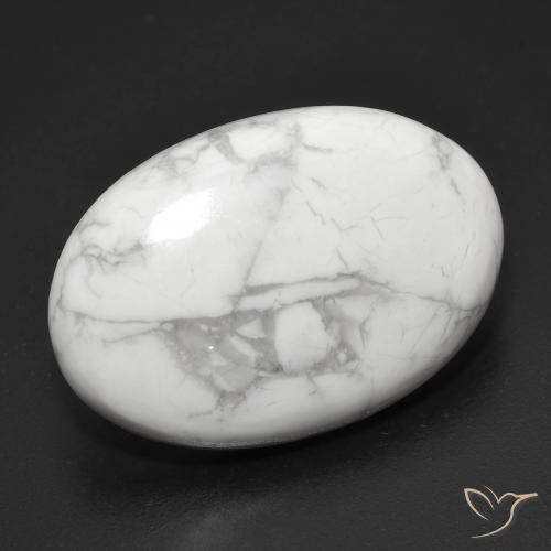 23.22ct Natural Blanco verdoso Howlita, Ovalada, Opaco