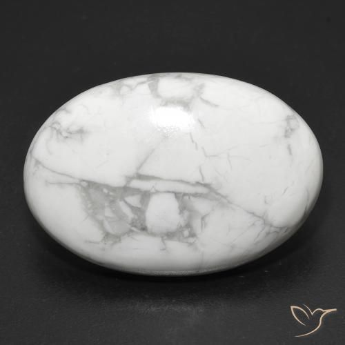 Howlita Blanco verdoso natural de 23.22 ct, Ovalada, Opaco