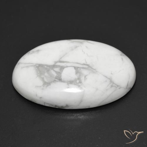 Howlita Blanco verdoso natural de 23.22 ct, Ovalada, Opaco