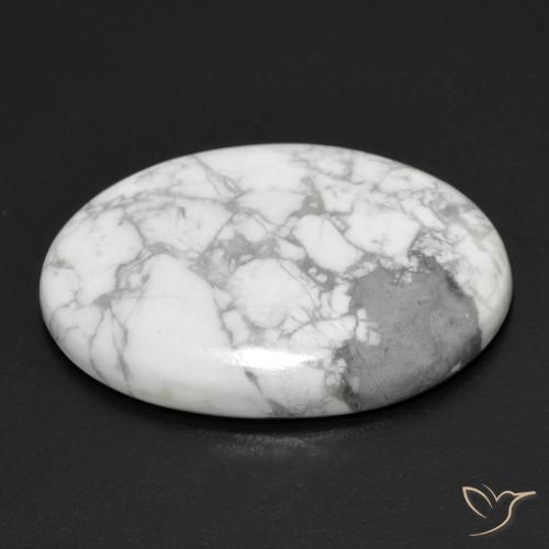 Howlita Blanco verdoso natural de 19.91 ct, Ovalada, Opaco