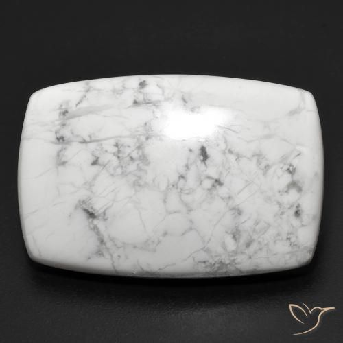 29.75ct Natural Blanco verdoso Howlita, Forma Cojín, Opaco