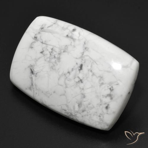 Howlita Blanco verdoso natural de 29.75 ct, Forma Cojín, Opaco