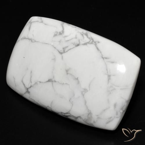 Howlita Blanco verdoso natural de 27.68 ct, Forma Cojín, Opaco