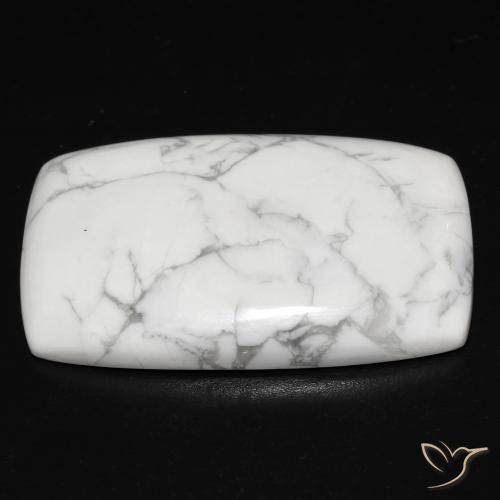 Howlita Blanco verdoso natural de 27.68 ct, Forma Cojín, Opaco