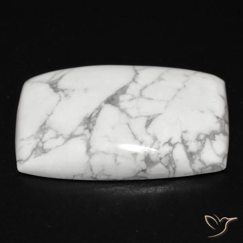 Howlita Blanco verdoso natural de 26.78 ct, Forma Cojín, Opaco