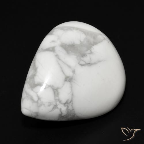 Howlita Blanco verdoso natural de 18.33 ct, En forma de pera, Opaco
