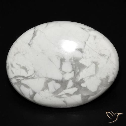 17.91ct Natural Blanco verdoso Howlita, Ovalada, Opaco