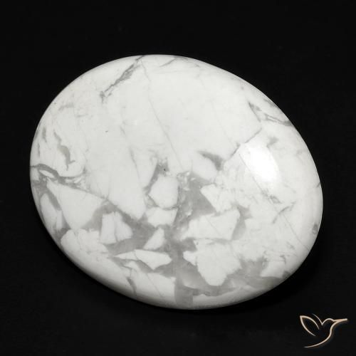 Howlita Blanco verdoso natural de 17.91 ct, Ovalada, Opaco