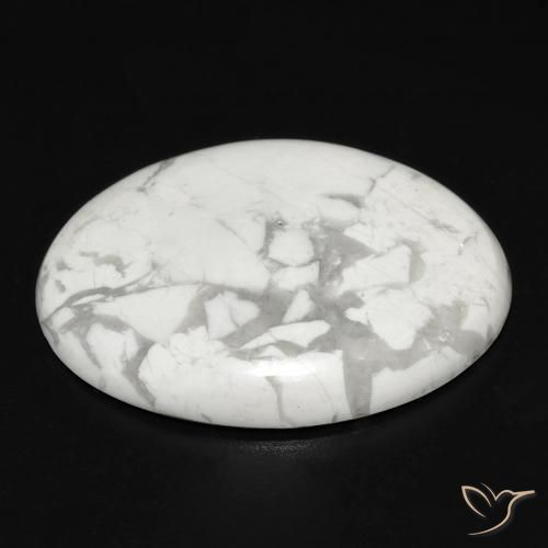 Howlita Blanco verdoso natural de 17.91 ct, Ovalada, Opaco
