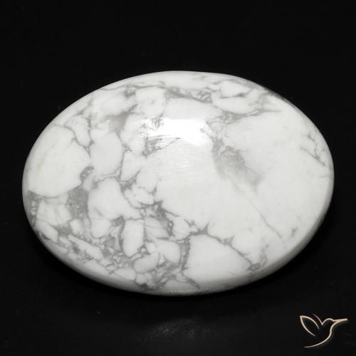 17.45ct Natural Blanco verdoso Howlita, Ovalada, Opaco