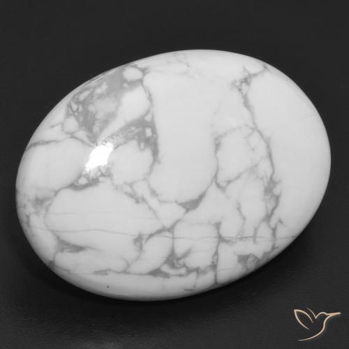 Howlita Blanco verdoso natural de 26.91 ct, Ovalada, Opaco