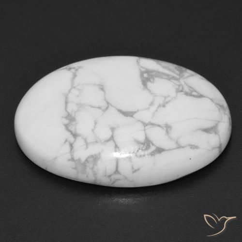 Howlita Blanco verdoso natural de 26.91 ct, Ovalada, Opaco