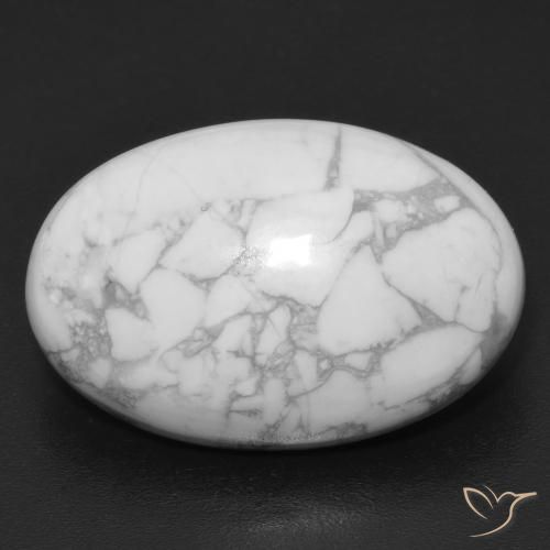15.19ct Natural Blanco multicolor Howlita, Ovalada, Opaco