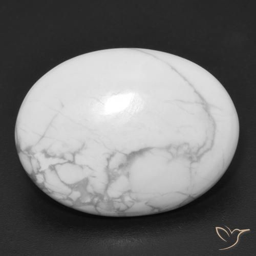 16.38ct Natural Blanco verdoso Howlita, Ovalada, Opaco