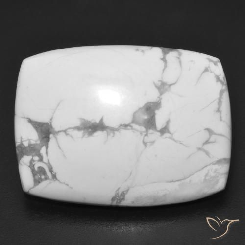 24.74ct Natural Blanco verdoso Howlita, Forma Cojín, Opaco
