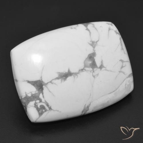 Howlita Blanco verdoso natural de 24.74 ct, Forma Cojín, Opaco