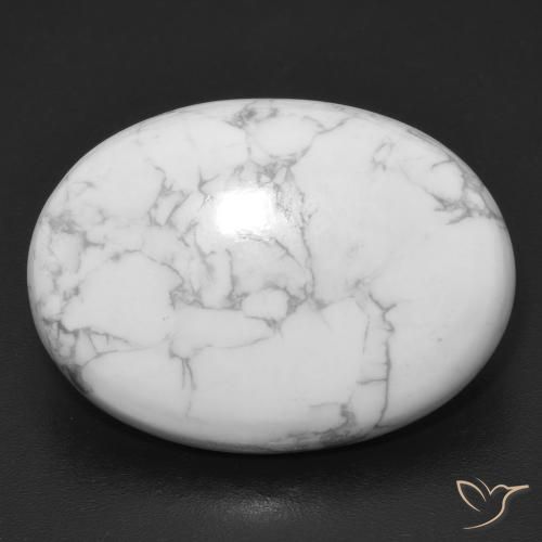 19.37ct Natural Blanco verdoso Howlita, Ovalada, Opaco