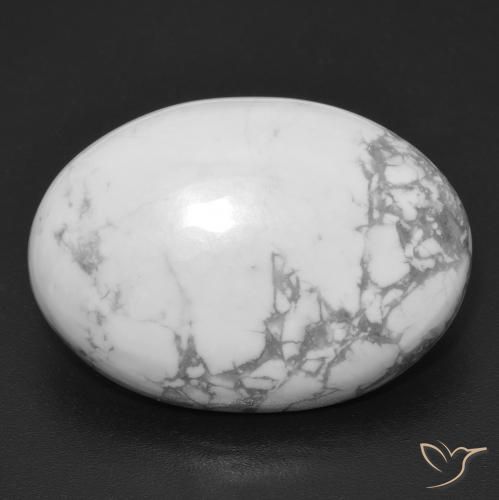 20.77ct Natural Blanco verdoso Howlita, Ovalada, Opaco
