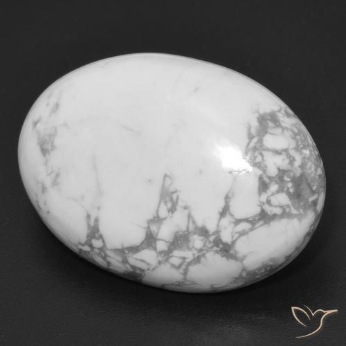 Howlita Blanco verdoso natural de 20.77 ct, Ovalada, Opaco