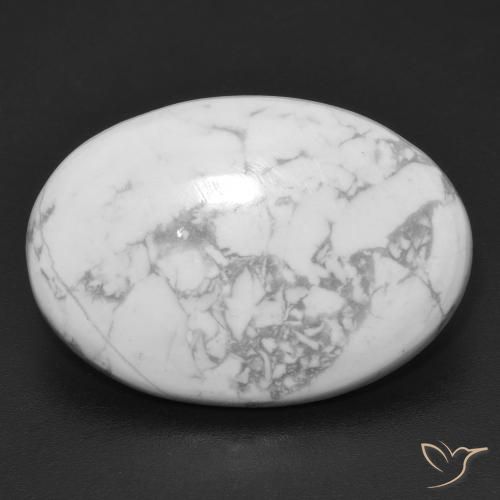 20.46ct Natural Blanco verdoso Howlita, Ovalada, Opaco