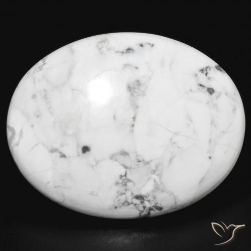 25.68ct Natural Blanco verdoso Howlita, Ovalada, Opaco