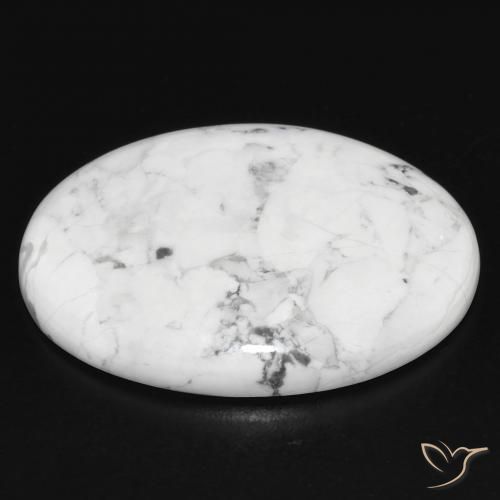 Howlita Blanco verdoso natural de 25.68 ct, Ovalada, Opaco