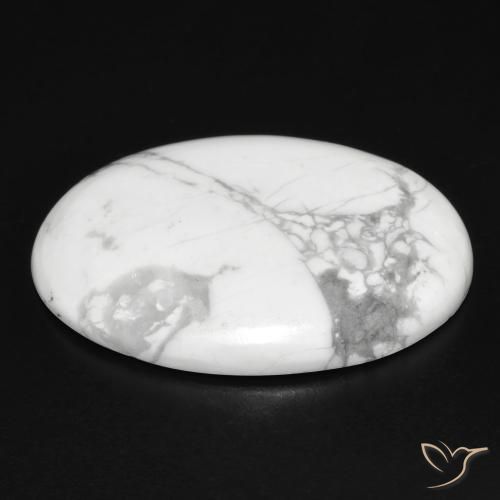 Howlita Blanco verdoso natural de 26.16 ct, Ovalada, Opaco