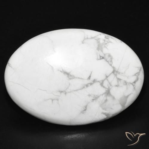 31.08ct Natural Blanco verdoso Howlita, Ovalada, Opaco