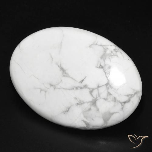Howlita Blanco verdoso natural de 31.08 ct, Ovalada, Opaco