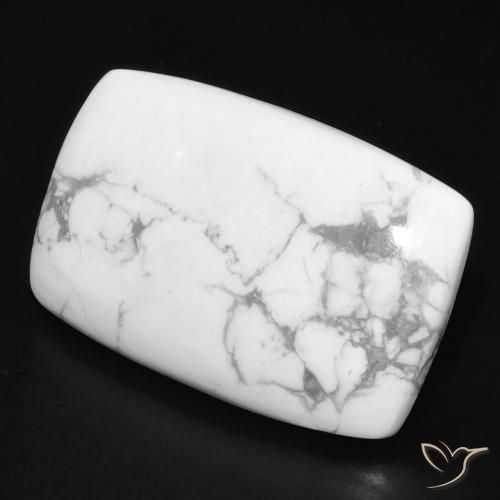 Howlita Blanco verdoso natural de 23.93 ct, Forma Cojín, Opaco