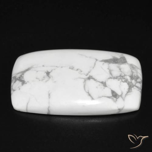 Howlita Blanco verdoso natural de 23.93 ct, Forma Cojín, Opaco