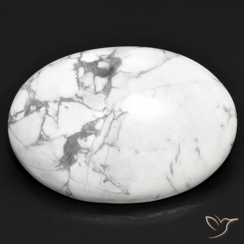 25.08ct Natural Blanco verdoso Howlita, Ovalada, Opaco