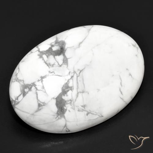 Howlita Blanco verdoso natural de 25.08 ct, Ovalada, Opaco