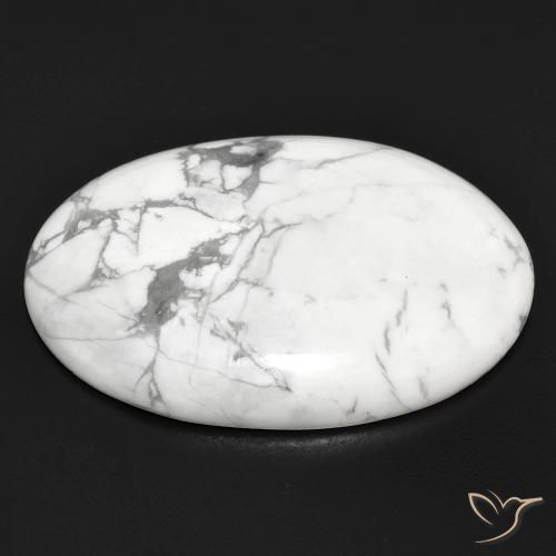 Howlita Blanco verdoso natural de 25.08 ct, Ovalada, Opaco