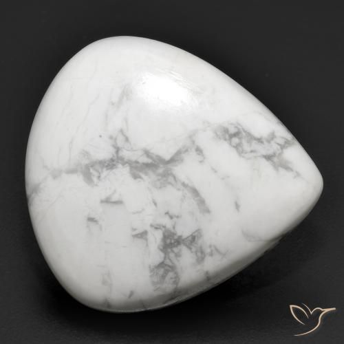 18.34ct Natural Blanco verdoso Howlita, En forma de pera, Opaco