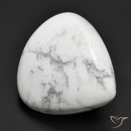 Howlita Blanco verdoso natural de 18.34 ct, En forma de pera, Opaco