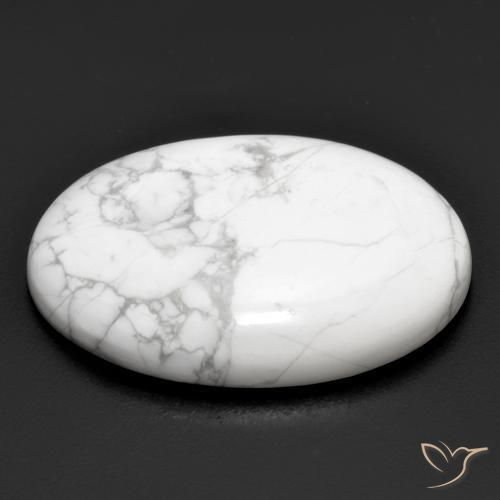 Howlita Blanco verdoso natural de 26.94 ct, Ovalada, Opaco
