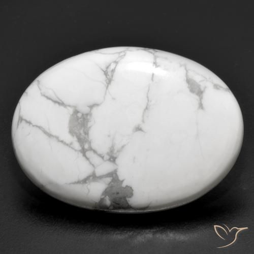 21.31ct Natural Blanco verdoso Howlita, Ovalada, Opaco
