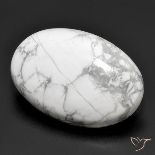 Howlita Blanco verdoso natural de 31.05 ct, Ovalada, Opaco