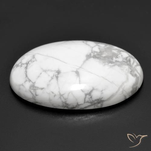 Howlita Blanco verdoso natural de 31.05 ct, Ovalada, Opaco