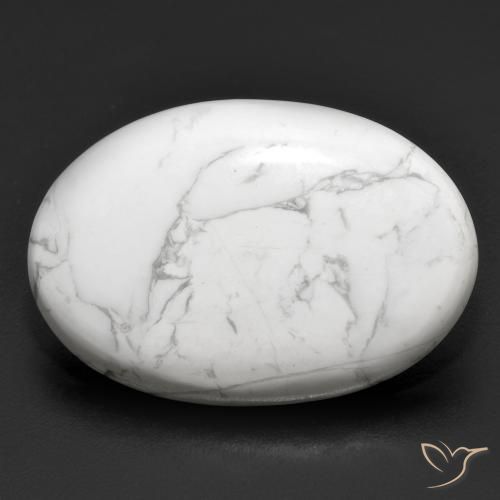 22.30ct Natural Blanco verdoso Howlita, Ovalada, Opaco