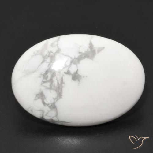 14.05ct Natural Blanco verdoso Howlita, Ovalada, Opaco