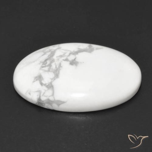 Howlita Blanco verdoso natural de 14.05 ct, Ovalada, Opaco